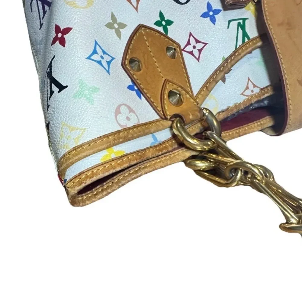 Louis Vuitton Murakami 33 Color Coated Canvas Multicolor LV Anne Shoulder Bag MM